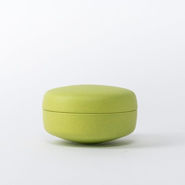 Small Spring Apple Trinket Box - Rounded Lidded Ceramic Pot