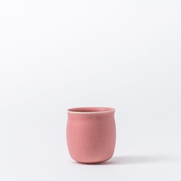 Set of 2 Small Young Rose Tasting Cups - Rounded Ceramic Mini Set