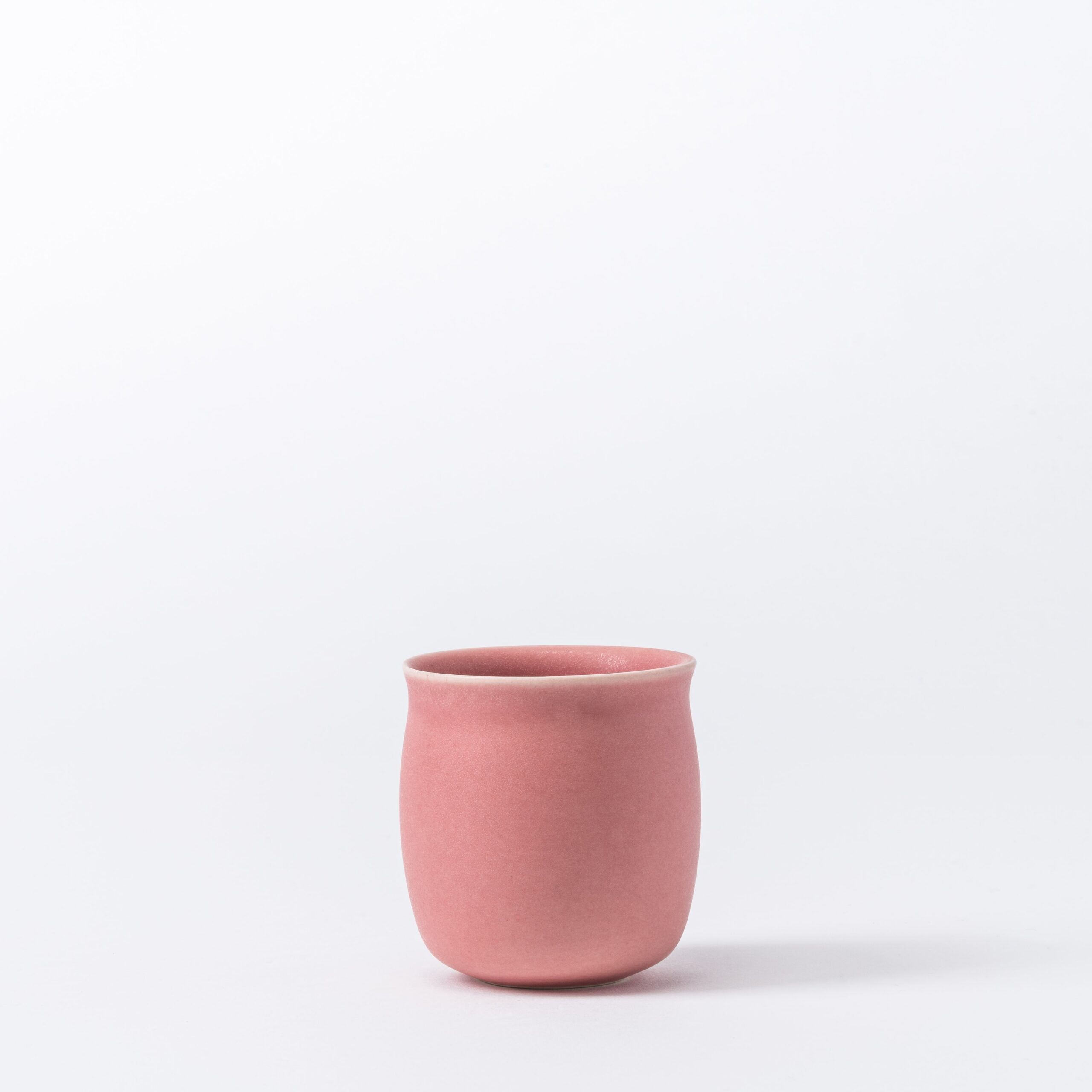 Set of 2 Small Young Rose Tasting Cups - Rounded Ceramic Mini Set