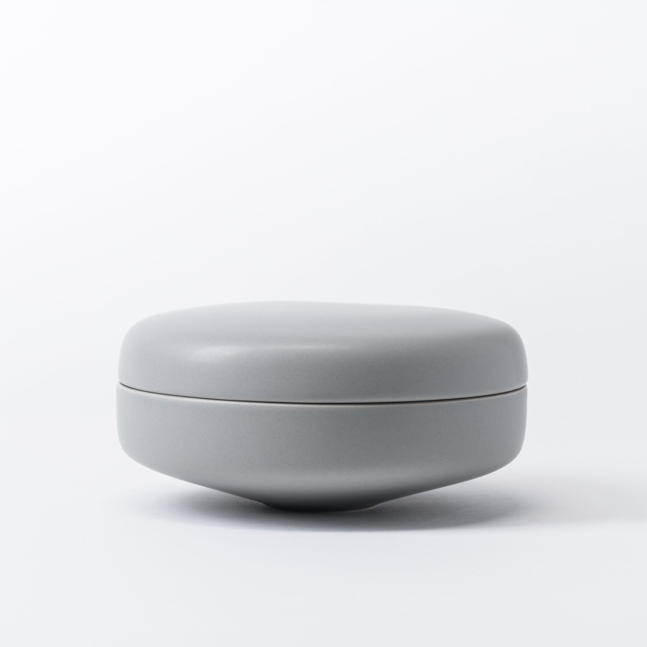 Large Belgian Block Storage Jar - Sculpted Wide Vanity Box
