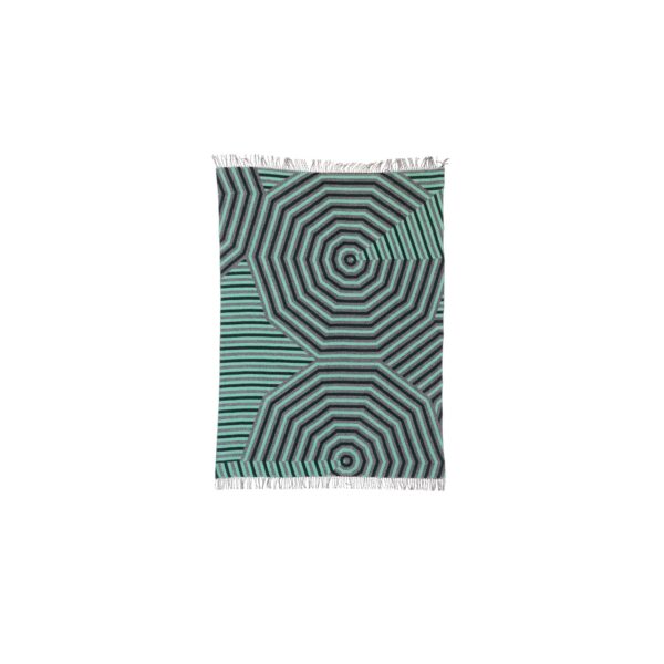 Leaf, Egg and Jet Throw Blanket - Oversized Checker Patchwork