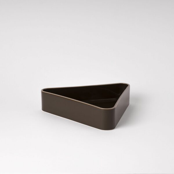 Wetland Green Fruit Tray - Sculpted Rounded Triangle